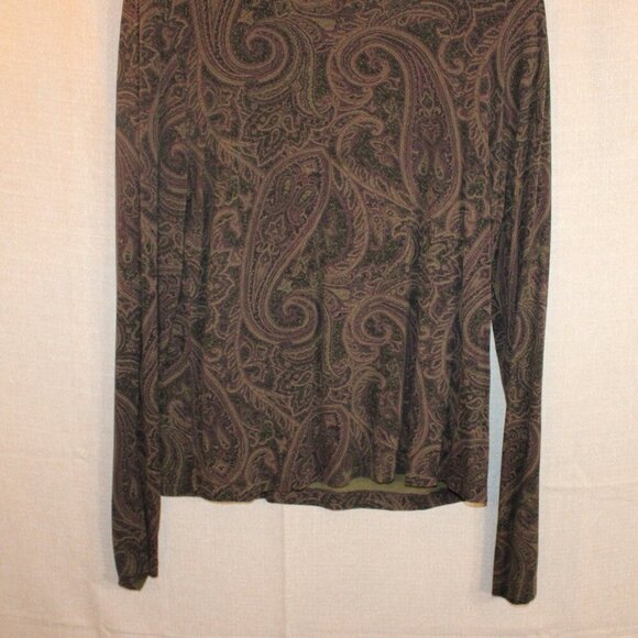 Kate Hill Black Turtleneck Sweater Elegant and Versatile Women’s Large‎ Paisley - Picture 6 of 12